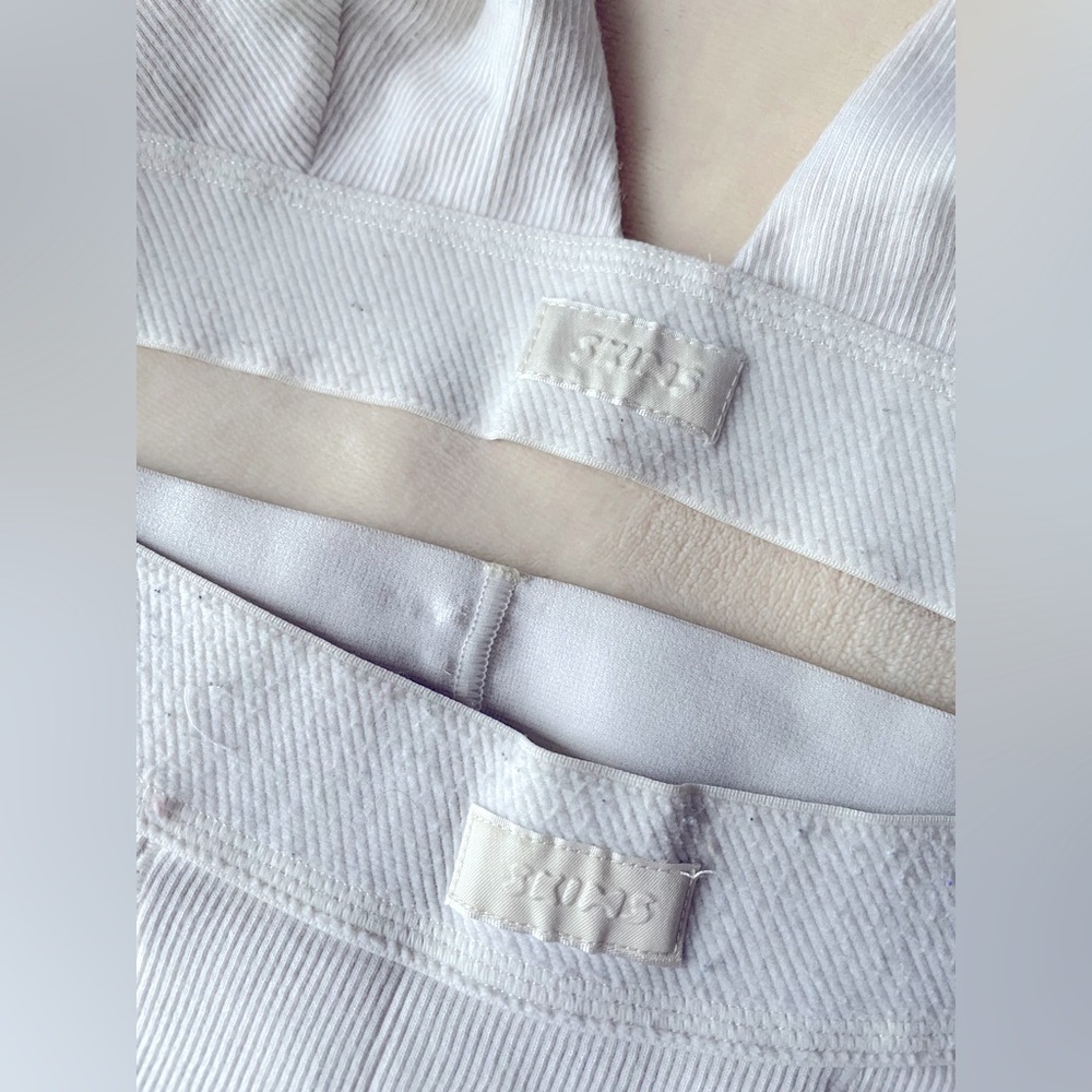 SKIMS - Cotton Plunge Bralette and Cotton Rib Boxer